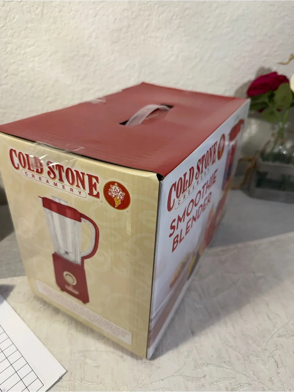 Cold Stone Creamery Red Smoothie Blender 48oz 500W 2Speed Pulse Partial Open Box